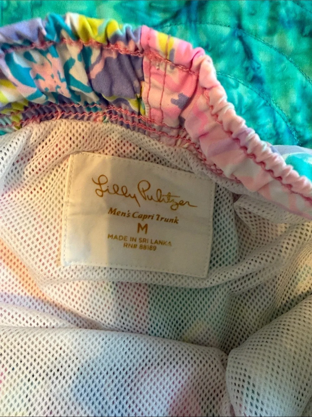 Lilly Pulitzer men’s Floral Pink Multicolor swim trunks